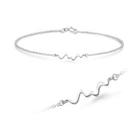 Heart Wave Silver Bracelet BRS-1110