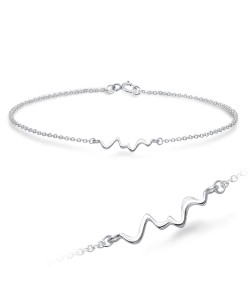 Heart Wave Silver Bracelet BRS-1110