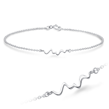 Heart Wave Silver Bracelet BRS-1110