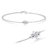 Flower Silver Bracelet BRS-1113