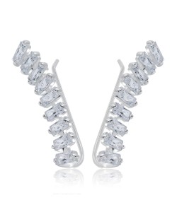  Fabulous Rectangle with CZ Stone Earrings EL-3579 