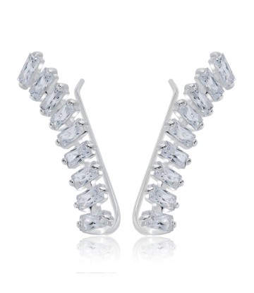  Fabulous Rectangle with CZ Stone Earrings EL-3579 