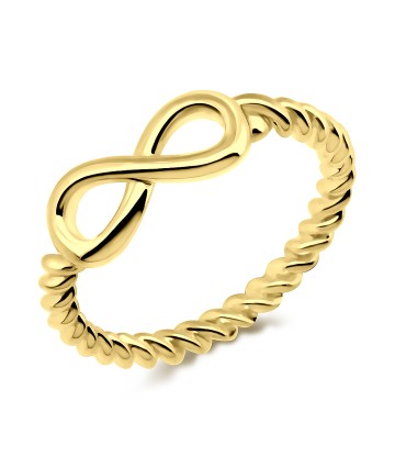 Gold Plated Infinity Silver Ring NSR-417-GP