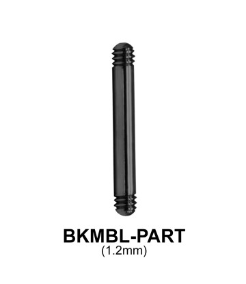  Black Steel Micro Straight Barbell Part BKMBL-PART