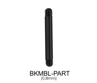 Black Plated Straight Barbell Part Threading 1.0mm BKMBL-PART - 0.8mm