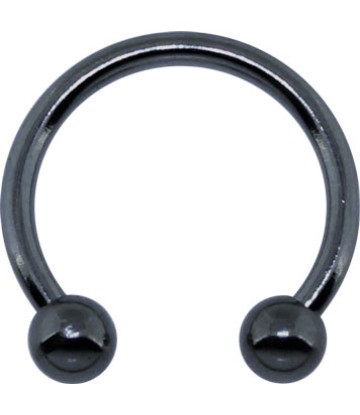 Black Plated 1.2mm Micro Circular Barbells Ball Basic Piercing BKMCBB