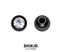 Black Plated Micro Jewelled Ball BKMJB