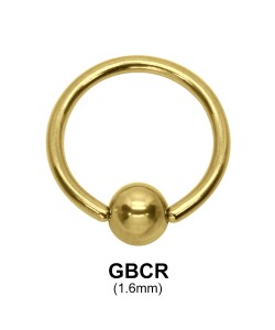 Gold Plated Ball Closure Ring GBCR