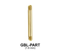 Gold Plated Straight Barbell Part GBL-PART