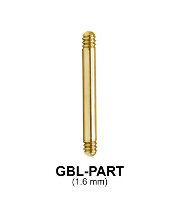 Gold Plated Straight Barbell Part GBL-PART