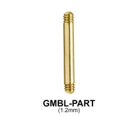 Gold Plated Micro Straight Barbell Part GMBL-PART