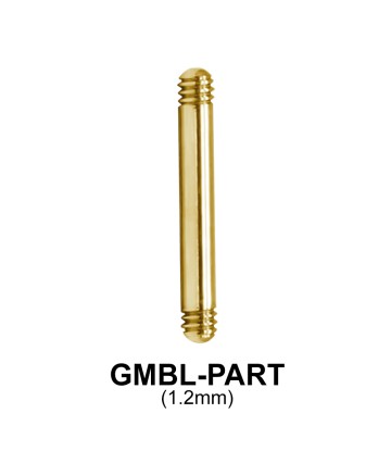 Gold Plated Micro Straight Barbell Part GMBL-PART