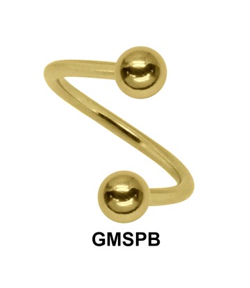 Gold Plate Micro Spirals Ball GMSPB