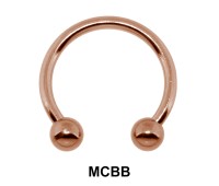 Rose Gold Micro Circular Barbells Ball Basic Piercing RGMCBB