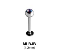 Basic Labrets with Jewelled Ball MLBJB