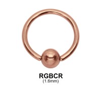 Rose Gold Ball Closure Ring RGBCR
