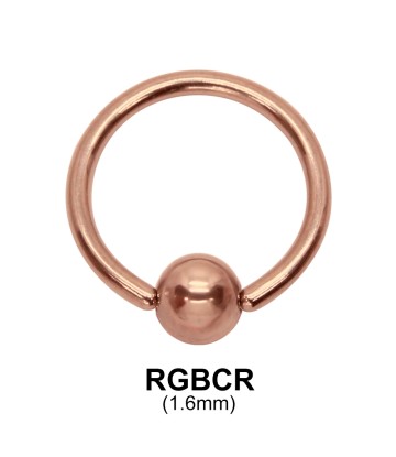Rose Gold Ball Closure Ring RGBCR