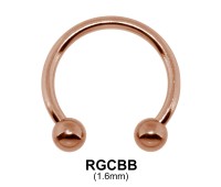 Rose Gold Circular Barbells Ball RGCBB
