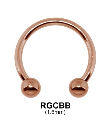 Rose Gold Circular Barbells Ball RGCBB