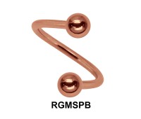 Rose Gold Plate Micro Spirals Ball RGMSPB