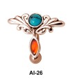 Dual Stone Belly Piercing AI-26