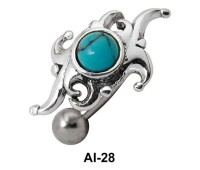 Stone Studded Fashionable Pattern Belly Rings AI-28