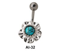 Flower Shaped Belly Piercing AI-32