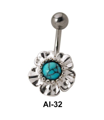 Flower Shaped Belly Piercing AI-32