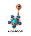 Multiple Stone Belly Piercing AI-36