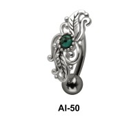 Attractive Belly Filigree Piercing AI-50