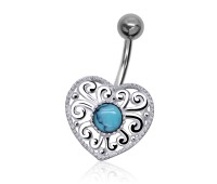 Heart Stone Belly Filigree Piercing AI-52