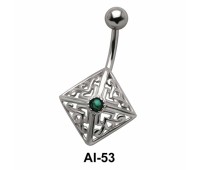Diamond Shaped Belly Filigree Piercing AI-53