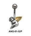 Seating Fairy Shaped Belly Piercing ANG-01
