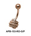 Coiled Snake Belly Piercing APB-153