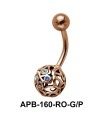 Cute Butterfly Ball Belly Piercing APB-160 