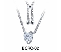 Heart CZ Closure Rings Belly Piercing Chains BCRC-02