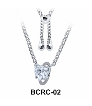 Heart CZ Closure Rings Belly Piercing Chains BCRC-02