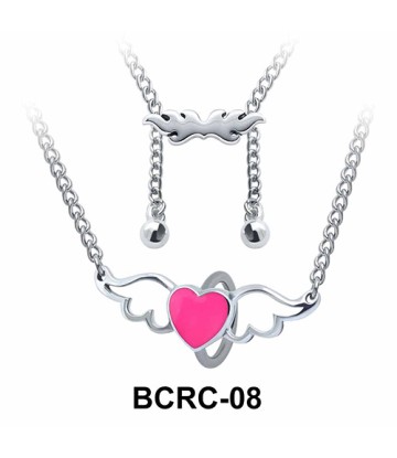 Heart Wings Closure Rings Belly Piercing Chains BCRC-08