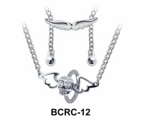 Skull Wings Closure Rings Belly Piercing Chains BCRC-12