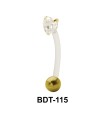 Heart Stone Encrusted Belly Touch BDT-115