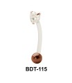 Heart Stone Encrusted Belly Touch BDT-115