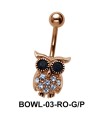 Owl Shaped Belly Piercing BOWL-03 