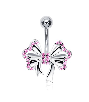 Amazing Stone Studded Bow Belly Piercing BP-1004