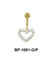 Pearl Heart Belly Pearl Piercing BP-1061