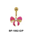 Pink Bow Belly Piercing BP-1062