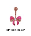 Pink Bow Belly Piercing BP-1062