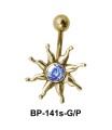 Stone Set Sunrays Belly Piercing BP-141s