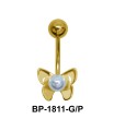 Butterfly Pearl Belly Piercing BP-1811