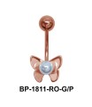 Butterfly Pearl Belly Piercing BP-1811
