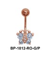 Butterfly CZ Belly Piercing BP-1812